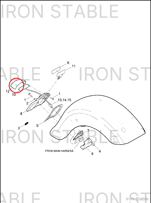 Harley-Davidson Cover, Light, Lic'se Plt, Titnm