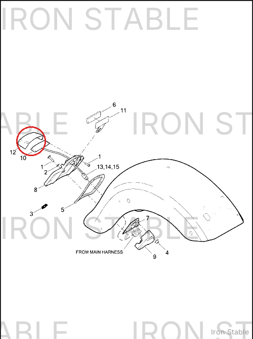 Harley-Davidson Cover, Light, Lic'se Plt, Deep S