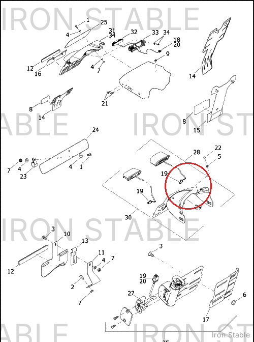 Harley-Davidson Bracket, Cntr-Mnt Lic'se Plt(Po