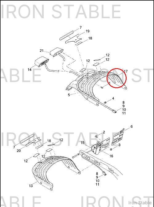 Harley-Davidson Bracket, Support, Lic'se Plt, Pnt