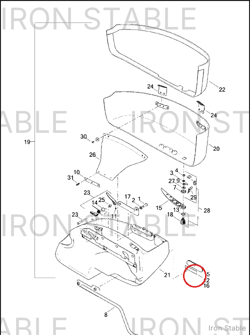 Harley-Davidson Base, Reflector, Rh