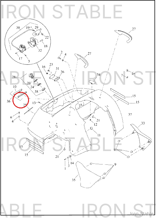 Harley-Davidson Reflector Assembly, Rr Center