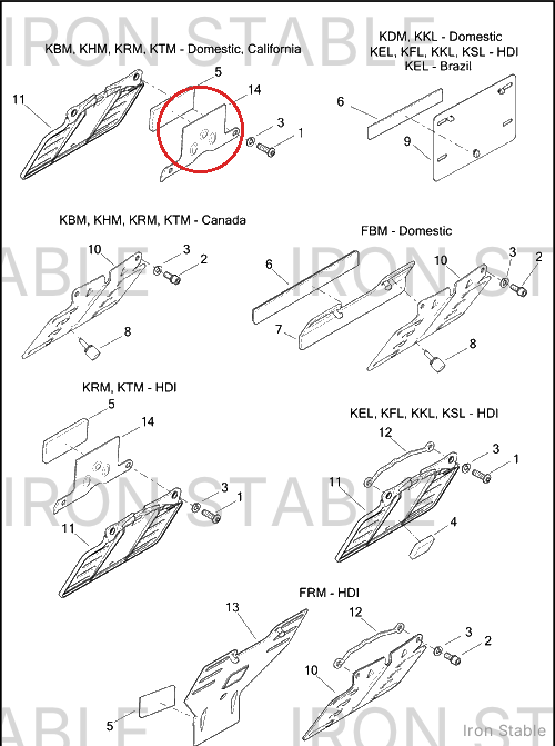 Harley-Davidson Bracket, Lic Pl, Reflector