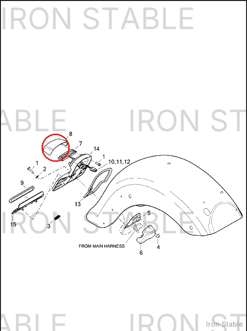 Harley-Davidson Cover, Light, Lic Plt, Solid