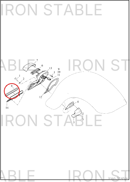 Harley-Davidson Light, Lic Pl, Cover, Chrd Stl