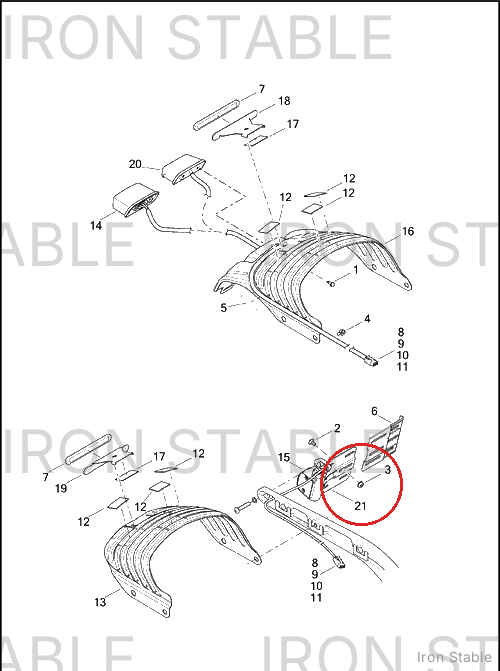 Harley-Davidson Bracket, Lic Pl, Sidemnt/Ext