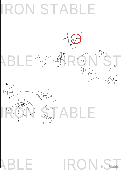 Harley-Davidson Bracket, Lic Pl, Tl, Rr, Refl