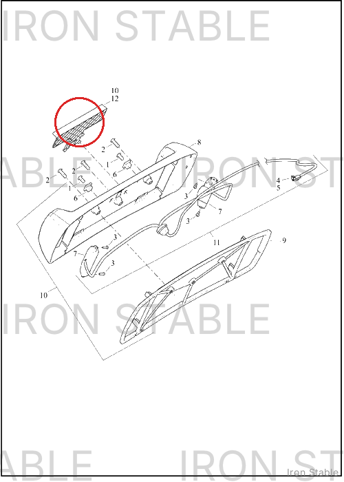 Harley-Davidson Light, Lic Pl, Bracket, Assembly