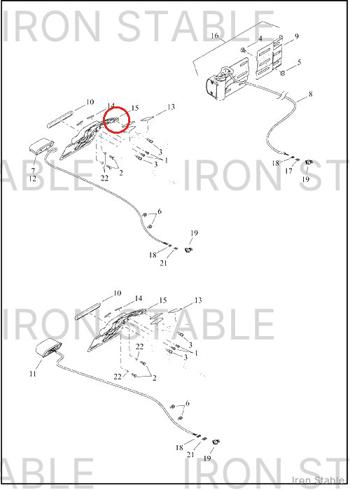 Harley-Davidson Holder, Lic Pl, Ctr Mt, Can/Intl