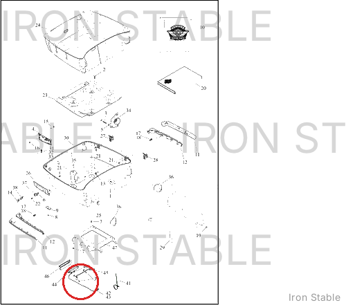 Harley-Davidson Bracket, Lic Pl, Reverse Light