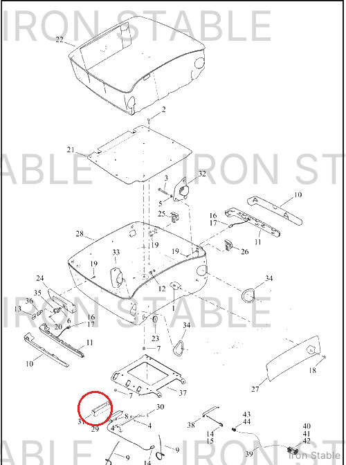 Harley-Davidson Bracket, Lic Pl, Light Cover