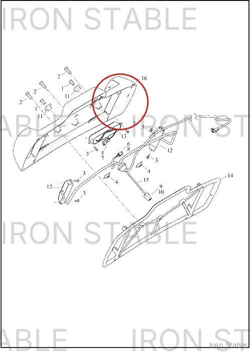 Harley-Davidson Bracket, Lic Pl, Reverse