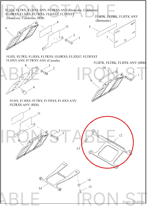Harley-Davidson Bracket, Lic Pl, Id Fr