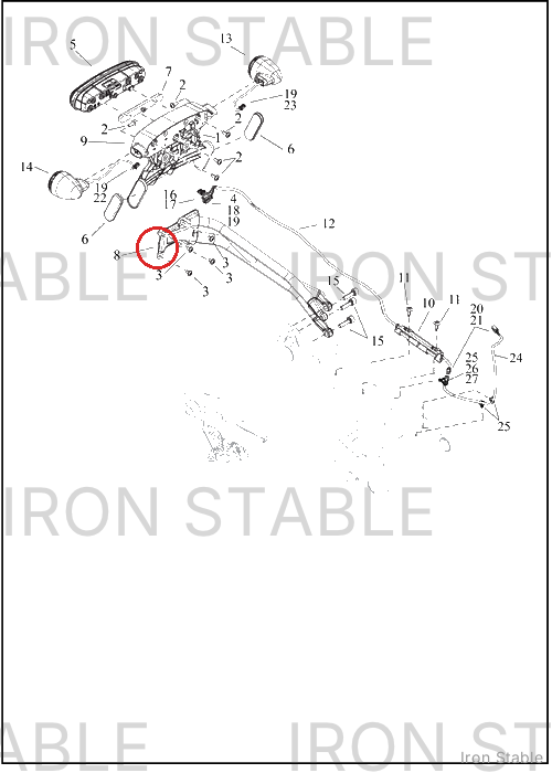 Harley-Davidson Bracket, Lic Pl, Lpm Arm, Sgl Side, S