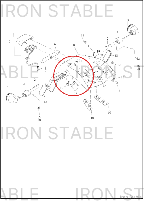 Harley-Davidson Bracket, Lic Pl, Assembly