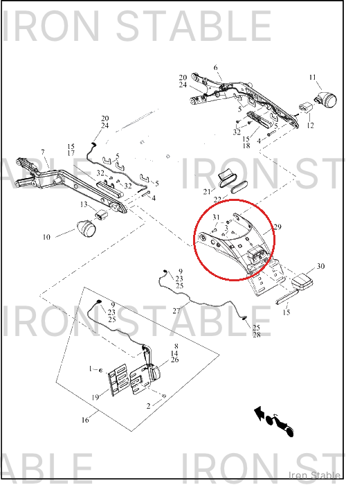 Harley-Davidson Holder, Lic Pl, Bracket