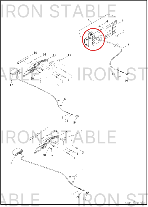 Harley-Davidson Bracket, Lic Pl, Side Mnt, Chrome, Dom