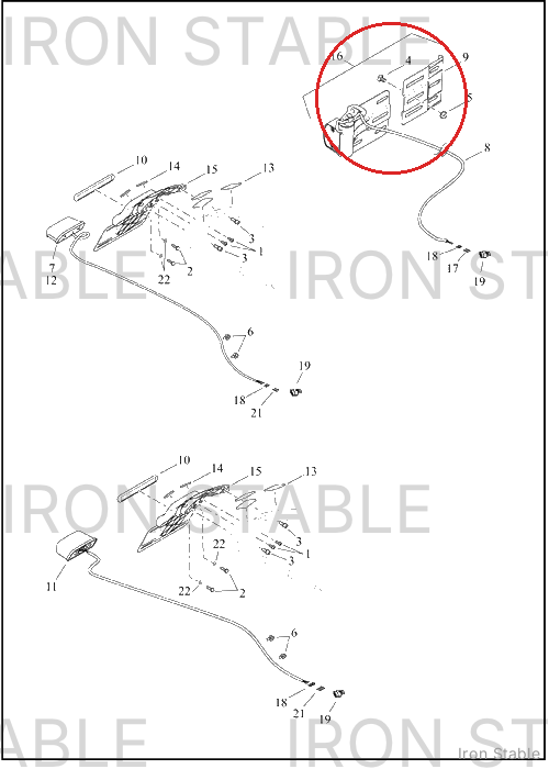 Harley-Davidson Bracket, Lic Pl, Side Mnt, Blk, Dom