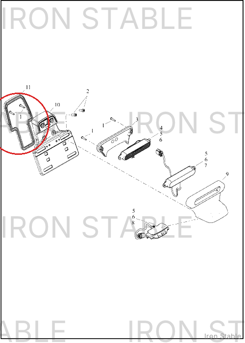 Harley-Davidson Holder, Lic Pl, Gasket, Lpm