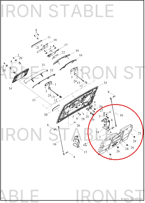 Harley-Davidson Holder, Lic Pl, Light, Assembly, Hdi, G