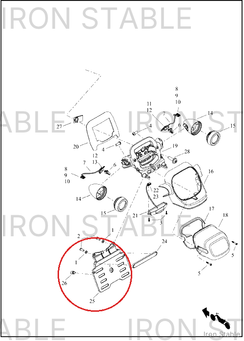 Harley-Davidson Bracket, Lic Pl, W/ Refl