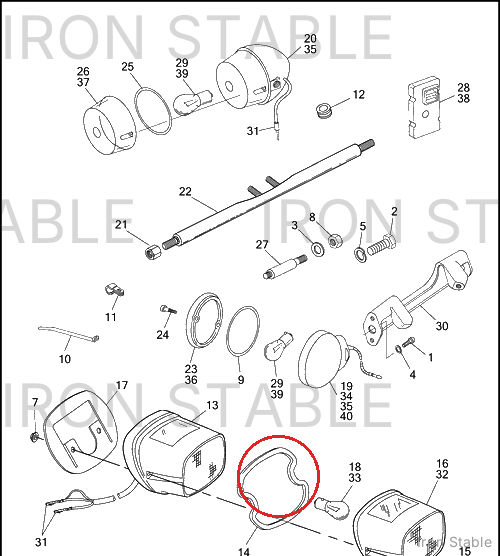 Harley-Davidson Gasket, Taillamp