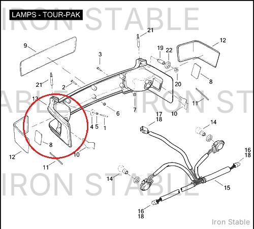 Harley-Davidson Lite, Wrap-Around, T-Pak/Pntd