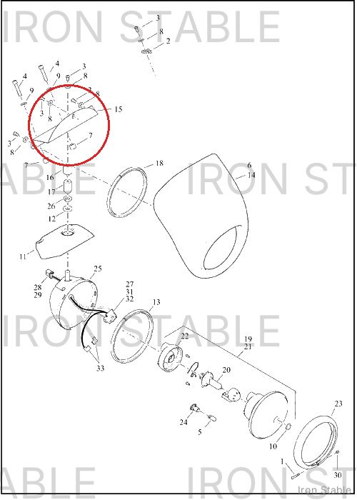 Harley-Davidson Bracket, Hdlmp Visor