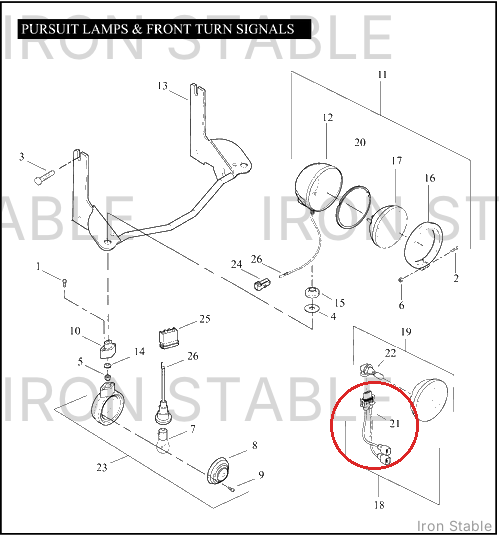 Harley-Davidson Light, Deco, Jumper Wire Harness