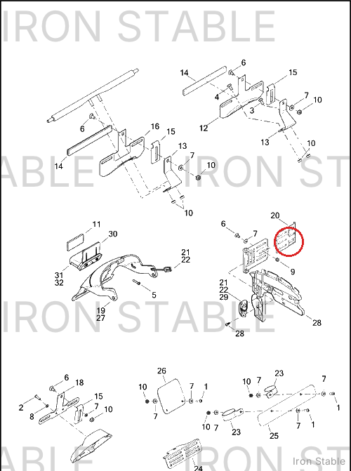 Harley-Davidson Bracket, Adjust, Lic'se Plt