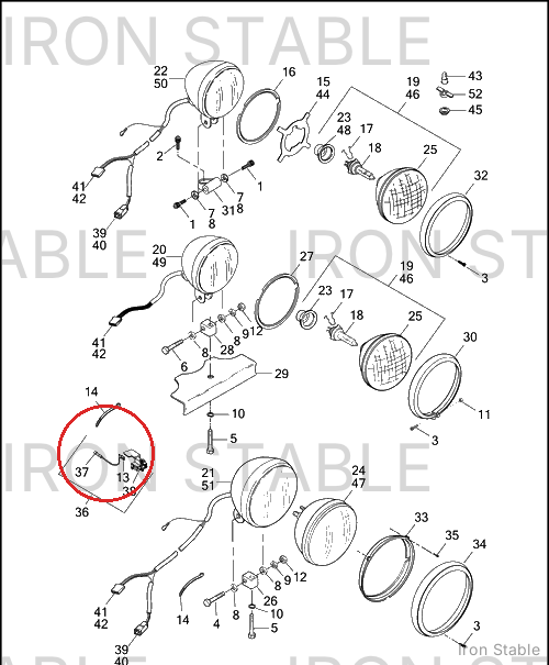 Harley-Davidson Plug, Hdlamp Assembly