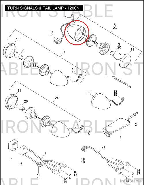 Harley-Davidson Sub-Assembly, Turn Signal, Black/Dom