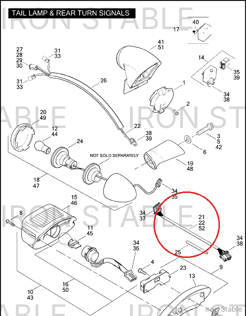 Harley-Davidson Harness, Rr Liting