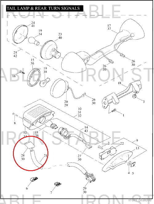 Harley-Davidson Harness, Rr Liting