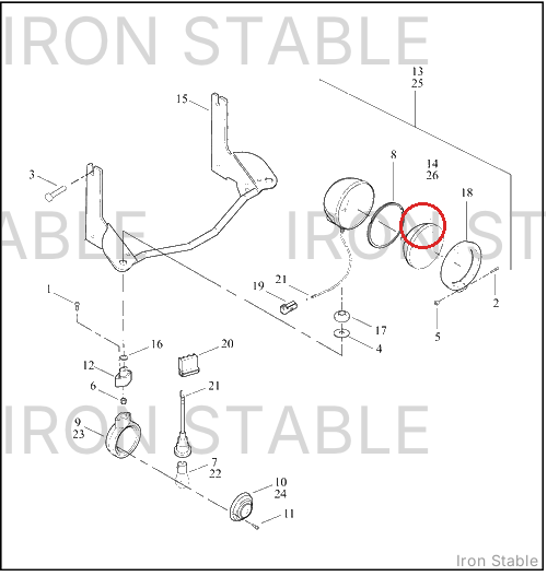 Harley-Davidson Bulb Unit, Halogen/Par 36/Hdi