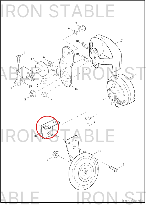 Harley-Davidson Bracket, Elec Mt, X