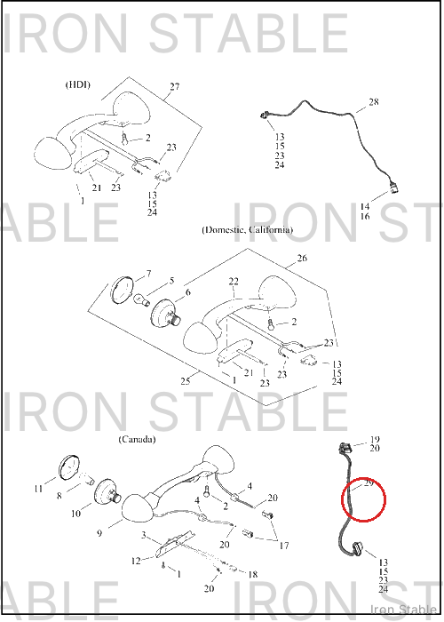 Harley-Davidson Wire Harness, Rr Liting