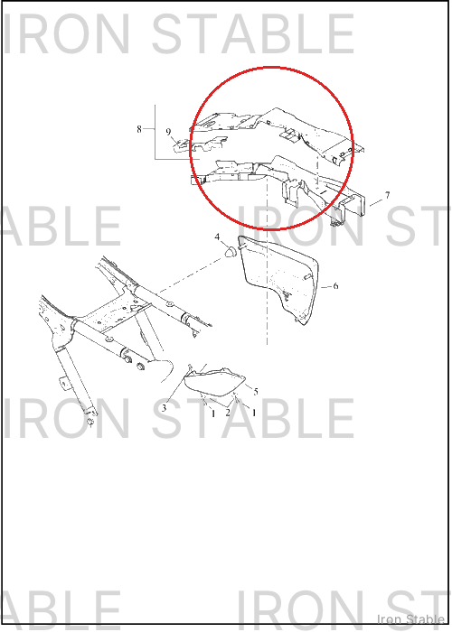Harley-Davidson Bracket, Elec Mt, Wire Trough Cover