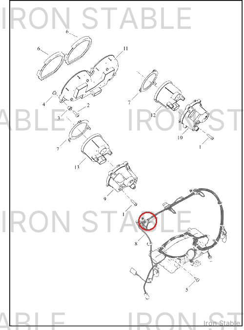 Harley-Davidson Wire Harness, Fairing