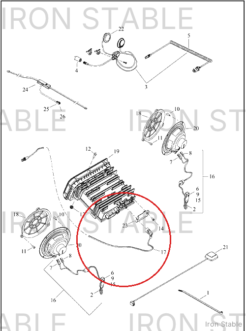 Harley-Davidson Wire Harness, Am/Fm Antenna(Po)