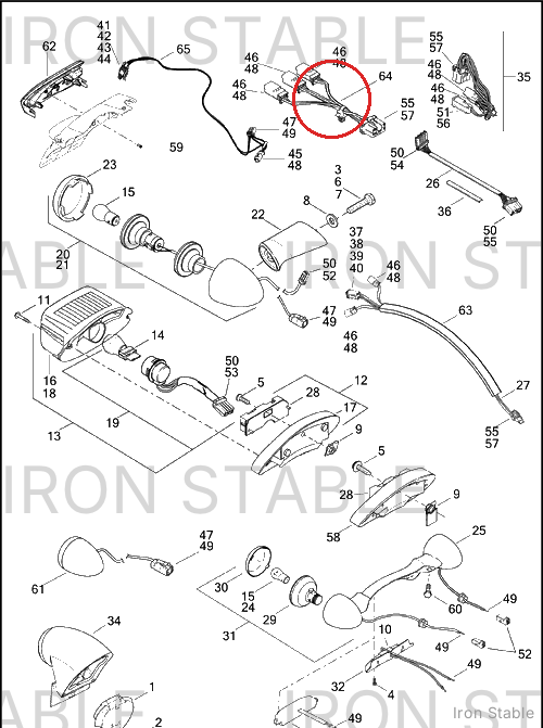 Harley-Davidson Wire Harness, Rr Lighting