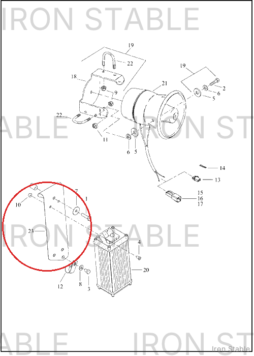 Harley-Davidson Bracket, Elec Mt, Amp, Kit