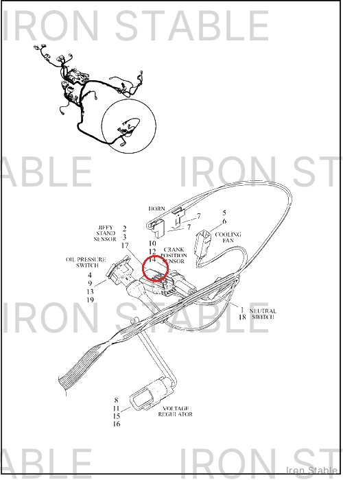 Harley-Davidson Housing, 2-Way Socket/White