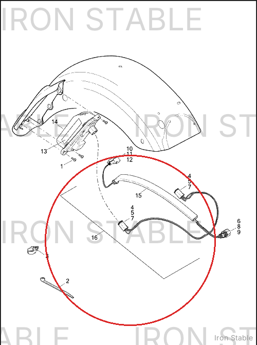 Harley-Davidson Harness, Rr Liting, Flhrse
