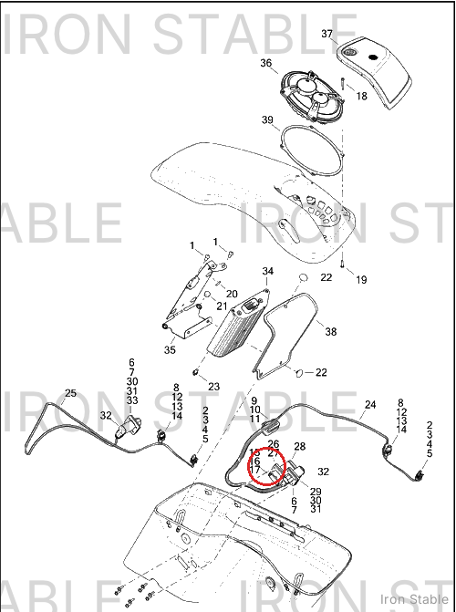 Harley-Davidson Connector, Panel Mount, 12-Way