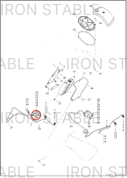 Harley-Davidson Cover, 90deg-Wire Dress, 4-Way