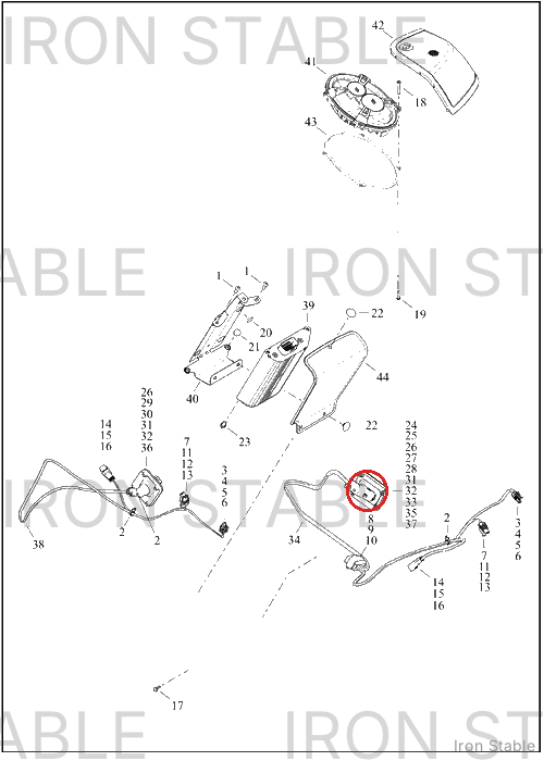 Harley-Davidson Connector, Panelmount Gasket, Lh