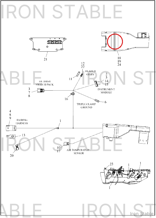 Harley-Davidson Bracket, Elec Mt, Abs Brkline Reten