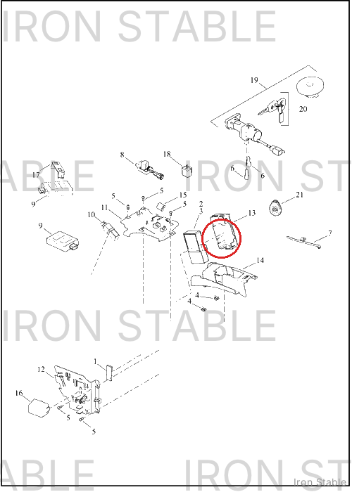 Harley-Davidson Elmch Mounting, Cover, Siren Bracket