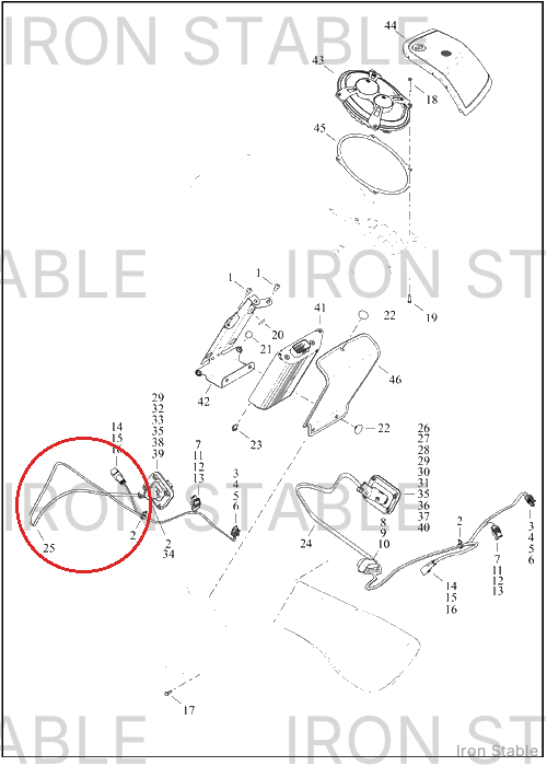 Harley-Davidson Harness, Wire, Rh, S-Bag, Spkr, Jmp